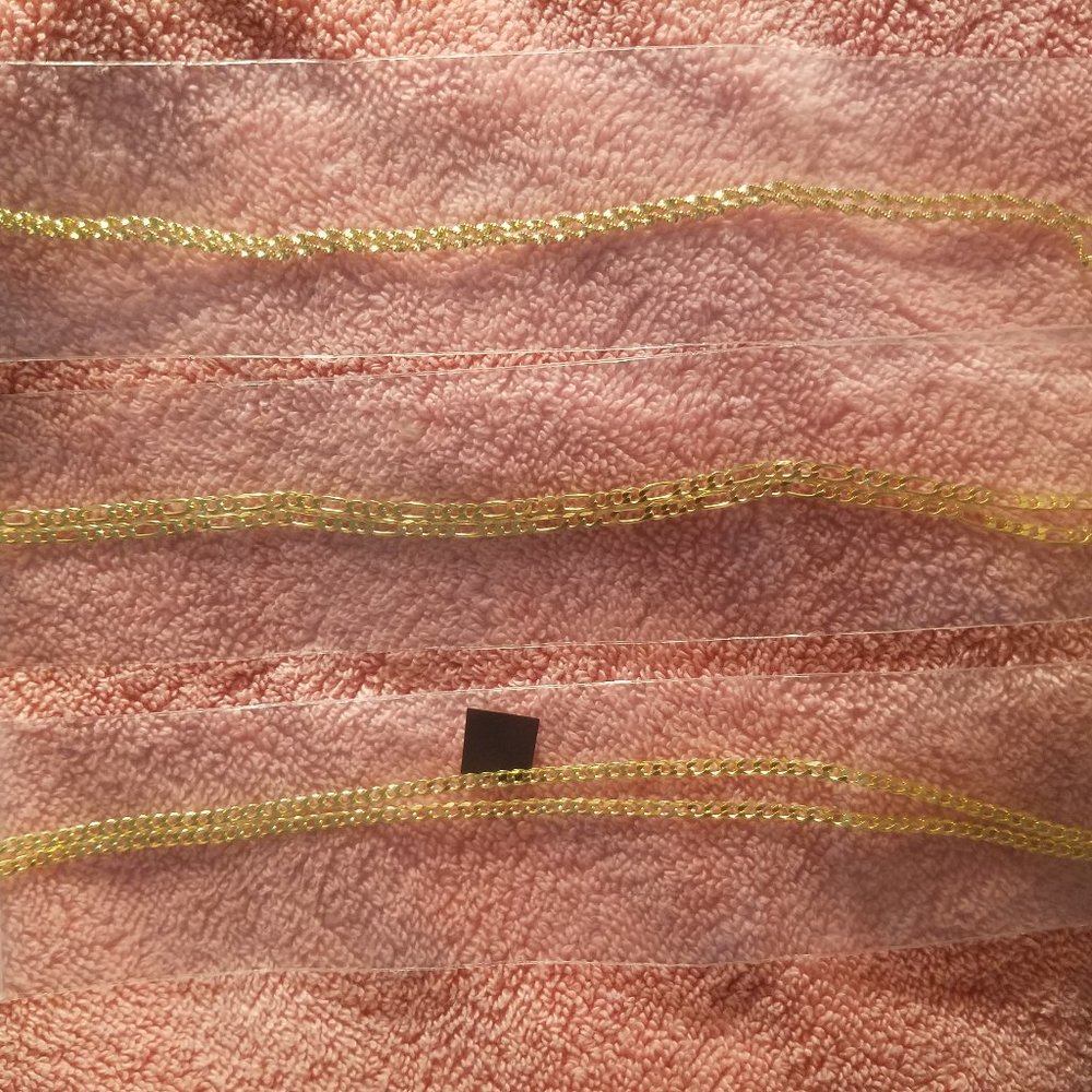 SET OF 3 18K OVER SS NECKLACES